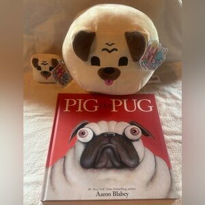 Pig the Pug Book & 2 inseparables magnetic Pug set